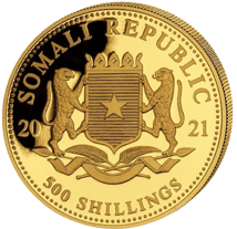 1/2 Unze Gold Somalia Elefant 2021