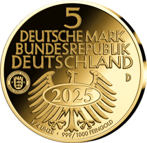 1/4 Unze Gold 5 Deutsche Mark Germanisches Museum 2025 (Auflage: 499 | Polierte Platte)