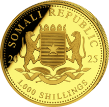 1 Unze Gold Somalia Elefant Motiv 2026 (Auflage: 100 | Privy Mark: ANA Oklahoma City | Jahrgang: 2025)