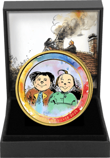 1 Unze Silber Kindheitserinnerungen Max und Moritz 2025 (Auflage: 100 | teilvergoldet)
