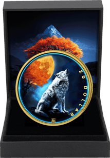 1 Unze Silber Weißer Wolf 2025 (Auflage: 100 | teilvergoldet)