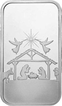 1 Unze Silberbarren Weihnachtskrippe