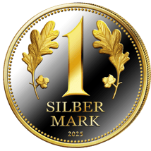1 Unze Silbermark (Auflage: 2.500 | teilvergoldet | Polierte Platte)