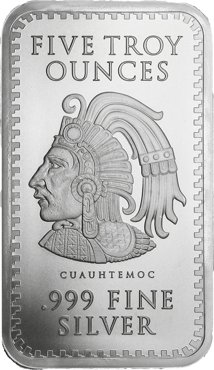 5 Unze Silberbarren Aztekenkalender