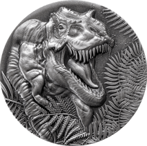 2 Unze Silber Jurassic Life T-Rex 2025 (Auflage: 99 | High Relief | Antik Finish)