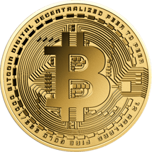Gold Bitcoin Münze CoinCard