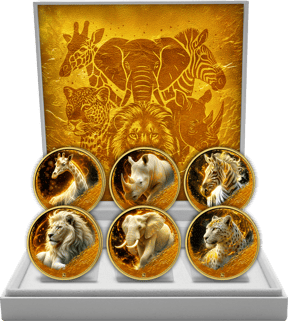 Golden African Animals Set 2025 (Auflage: 50 | teilvergoldet)