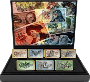 Alte Deutsche Mark Silberbarren Set (Auflage: 99 | teilvergoldet)