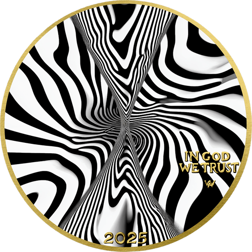 1 Unze Silber Zebra künstlerisch 2025 (Auflage: 100 | teilvergoldet)