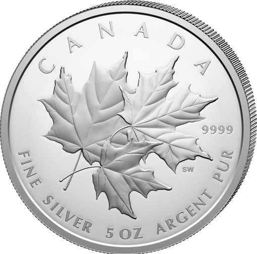 5 Unze Silber Triple Maple Leaf 2025 (Auflage: 1.750 | Polierte Platte)