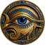 1 Unze Silber Altes Ägypten Auge des Horus 2025 (Auflage: 100 | Saphire | teilvergoldet)
