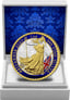 1 Unze Silber Britannia Royal Blue Iced Out 2025 (Auflage: 100 | teilvergoldet)