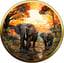 1 Unze Silber Magical Wildlife Elefant (Auflage: 50 | coloriert | teilvergoldet)