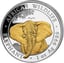 1 Unze Silber Somalia Elefant 2021 (Auflage: 5.000 | teilvergoldet)