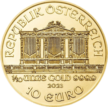 1/10 Unze Gold Wiener Philharmoniker 2023