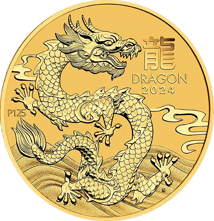 1/2 Unze Gold Lunar III Drache 2024