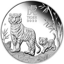 1/2 Unze Silber Lunar III Tiger 2022 PP (Auflage: 4.000 | Polierte Platte)