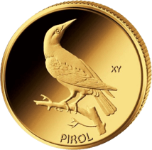 1/8 Unze Gold 20 Euro Pirol 2017 (Buchstabe: J | Heimische Vögel)