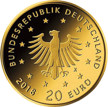 1/8 Unze Gold 20 Euro Uhu 2018 (Buchstabe: A | Heimische Vögel)