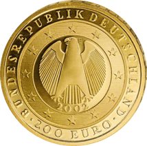 1 Unze Gold 200 Euro 2002 Einführung des Euro