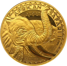 1 Unze Gold African Safari II Elefant 2021 PP (Auflage: 100 | Polierte Platte)