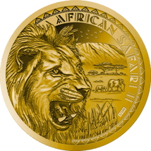 1 Unze Gold African Safari II Löwe 2024 PP (Auflage: 100 | Polierte Platte | Nr. 1)