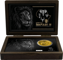 1 Unze Gold African Safari II Löwe 2024 PP (Auflage: 100 | Polierte Platte | Nr. 1)