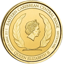 1 Unze Gold EC8 Antigua & Barbuda Coat of Arms 2022 (Auflage 2.500 | Blisterkarte)