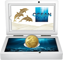 1 Unze Gold Ocean Five Delfin 2021 PP (Auflage: 100)