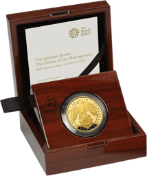 1 Unze Gold The Queen's Beasts The Falcon of The Plantagenets 2019 PP (Auflage: 400 Münzen)