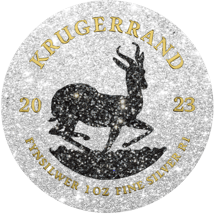 1 Unze Silber Krügerrand 2023 Iced Out Edition (Auflage: 100 | teilvergoldet)