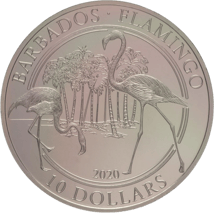 1 Unze Platin Barbados Flamingo 2021 (Auflage: 100)