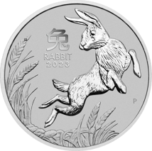 1 Unze Platin Lunar III Hase 2023 (Auflage: 5.000)