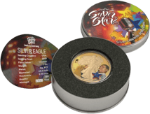 1 Unze Silber American Eagle Louis Armstrong 2019 (Auflage:500 | coloriert | gildet)