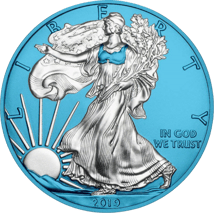 1 Unze Silber American Eagle Space Blue 2019 (coloriert | Auflage: 500)