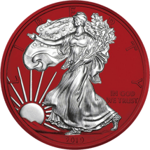 1 Unze Silber American Eagle Space Red 2019 (coloriert | Auflage: 100)