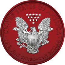 1 Unze Silber American Eagle Space Red 2019 (coloriert | Auflage: 100)