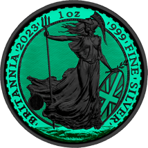 1 Unze Silber Britannia 2023 Glow in the Dark Reverse (Auflage: 50 | Ruthenium)