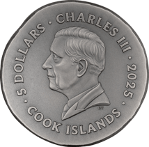 1 Unze Silber Cook Islands Löwe 2025 (Auflage: 999 | High Relief | Antik Finish)