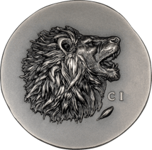 1 Unze Silber Cook Islands Löwe 2025 (Auflage: 999 | High Relief | Antik Finish)