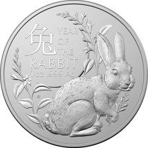 1 Unze Silber  RAM Jahr des Hasen 2023 (Auflage: 50.000 | Royal Australia Mint)