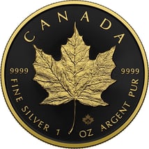 1 Unze Silber Kanada Black and Gold 2025 (Auflage: 50 | teilvergoldet)