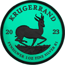 1 Unze Silber Krügerrand 2023 Glow in the Dark Reverse (Auflage: 50 | Ruthenium)