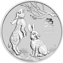 1 Unze Silber Lunar III Hase 2023 (Auflage: 300.000)