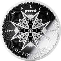 1 Unze Silber Malta 5 Euro Malteserkreuz 2024 (Auflage: 9.000 | Prooflike)