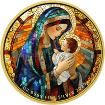 1 Unze Silber Maria Mutter Gottes 2025 (Auflage: 100 | teilvergoldet)