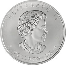 1 Unze Silber Maple Leaf 2014