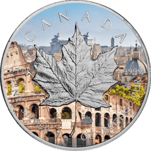 1 Unze Silber Maple Leaf 2023 Travel the World Rom (Auflage: 500 | coloriert | Motiv 3 von 10)