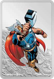 1 Unze Silber Marvel Thor 2023 PP (Auflage: 5.000 | coloriert | Polierte Platte)
