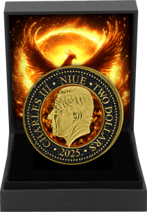 1 Unze Silber Phönix Flammen 2025 Iced Out (Auflage: 100 | teilvergoldet)
